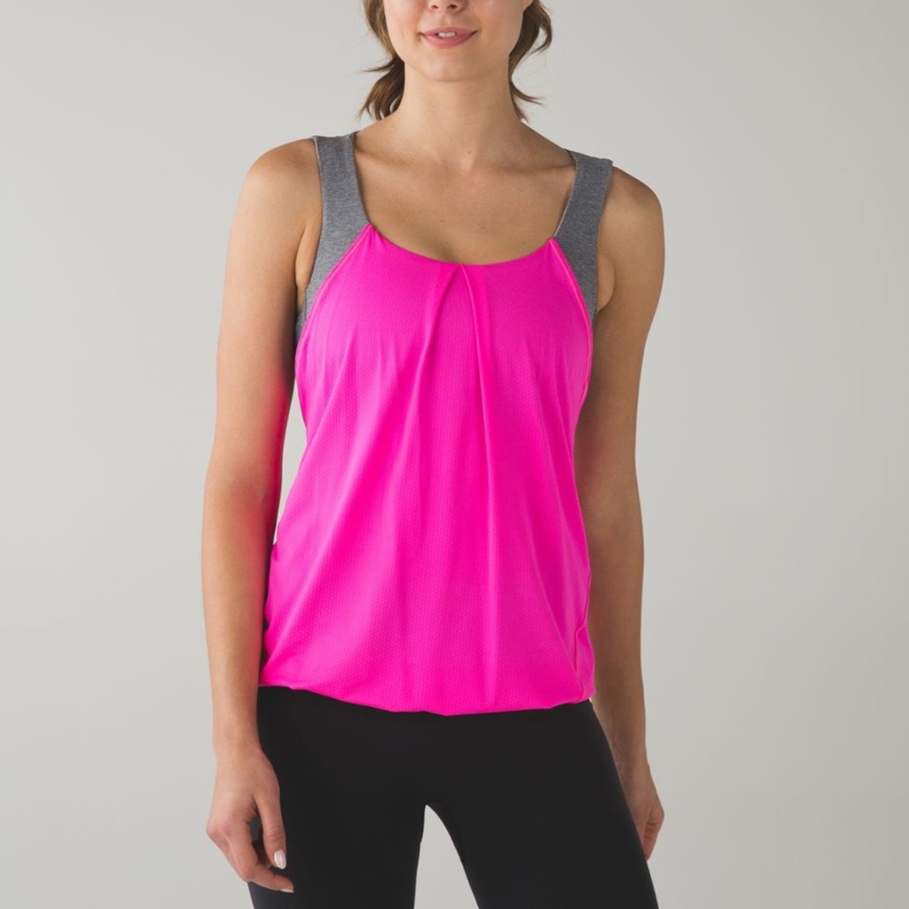 Lululemon Nouveau Limits Tank Raspberry Glo Light